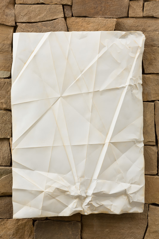 folded paper metal sculpture