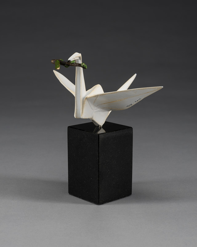 origami crane sculpture