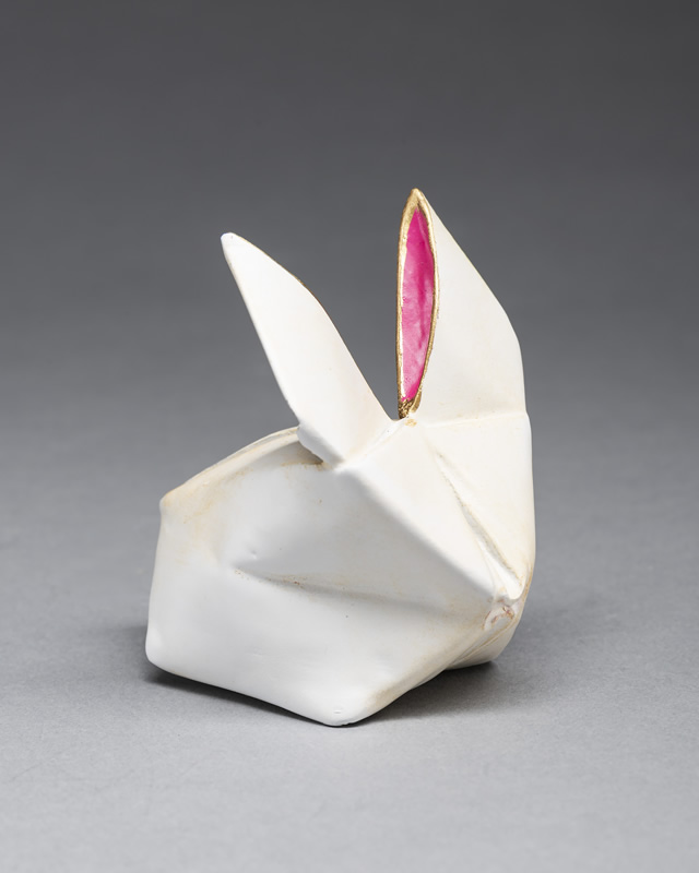 origami rabbit sculpture