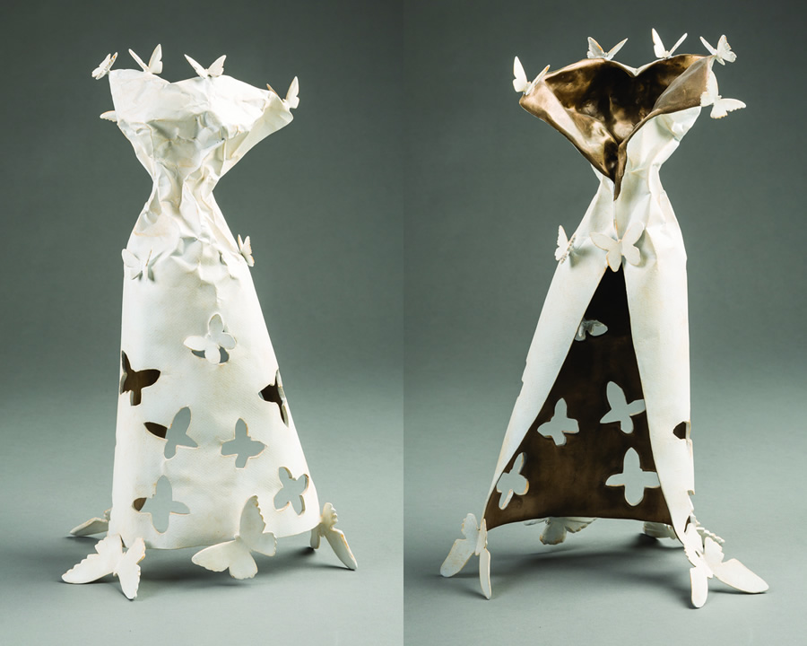 paper dress sculpture