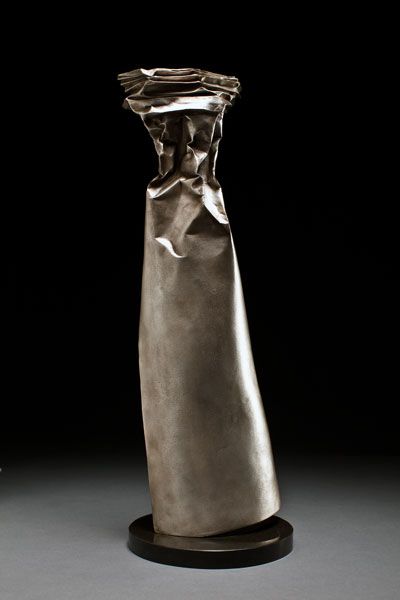 silver dress sculputre