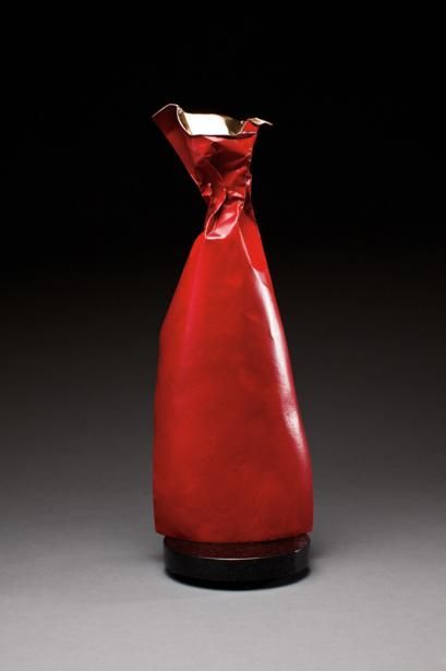 red dress sculpture
