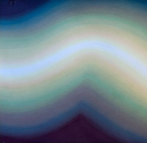 multi color wave of light