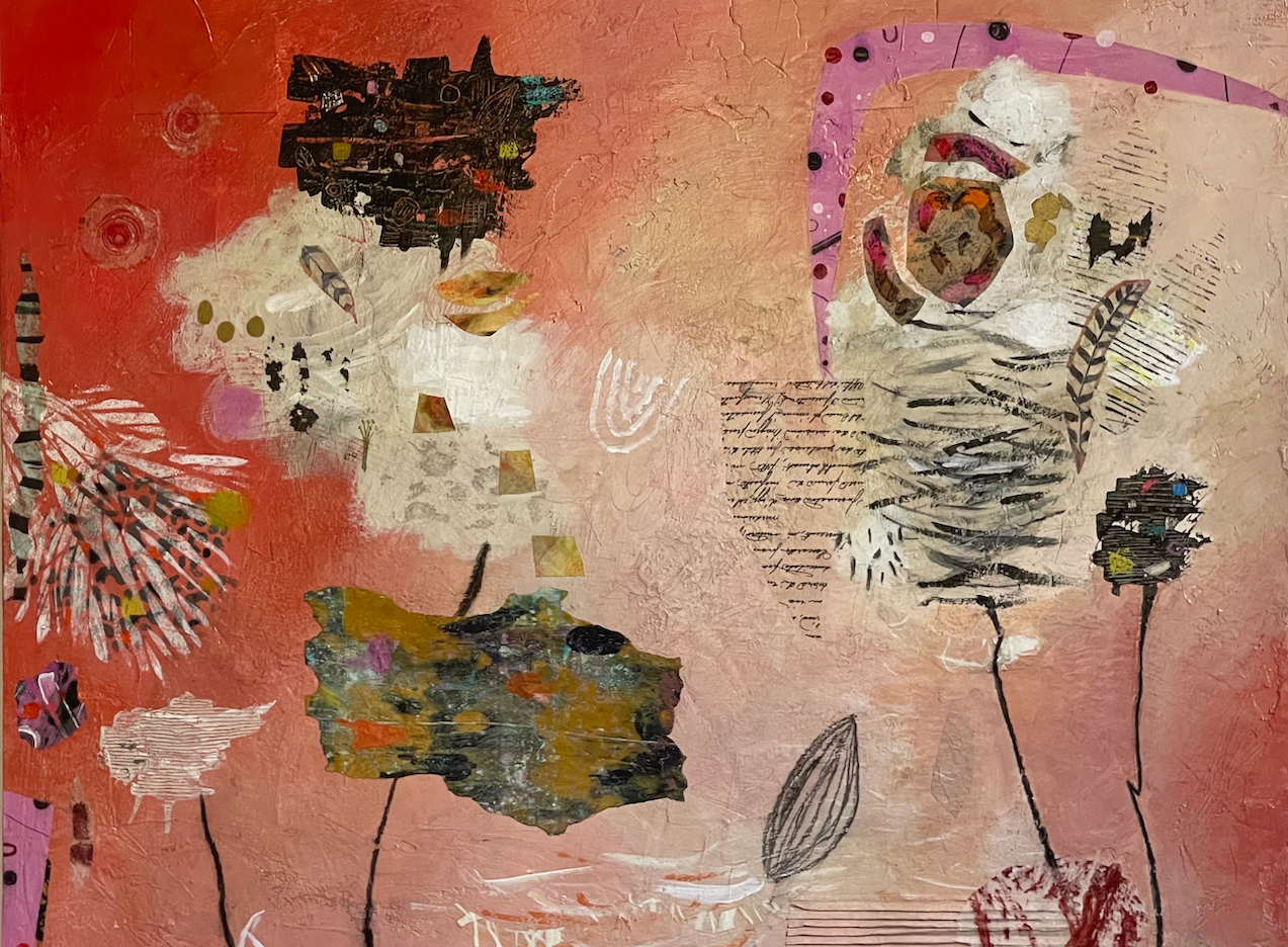 Francoise Barnes  mixed media abstract paintings`